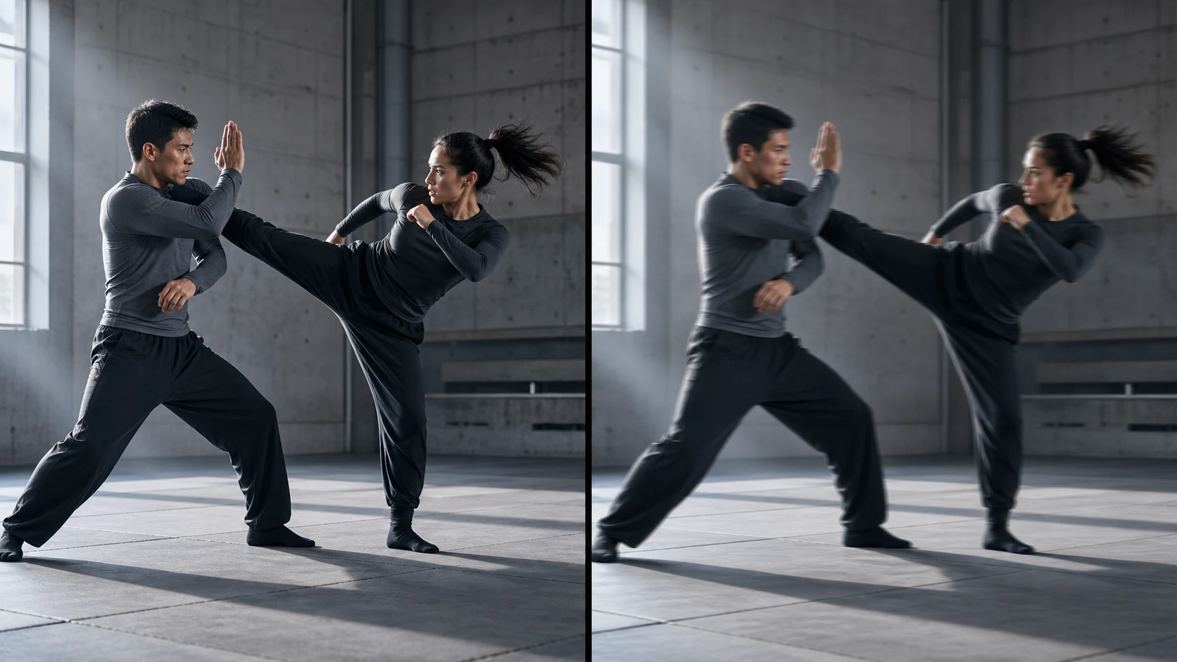 Seedance 2.0 vs Seedance 2.5 fighting test, 2.5 gets blurry during fast motion