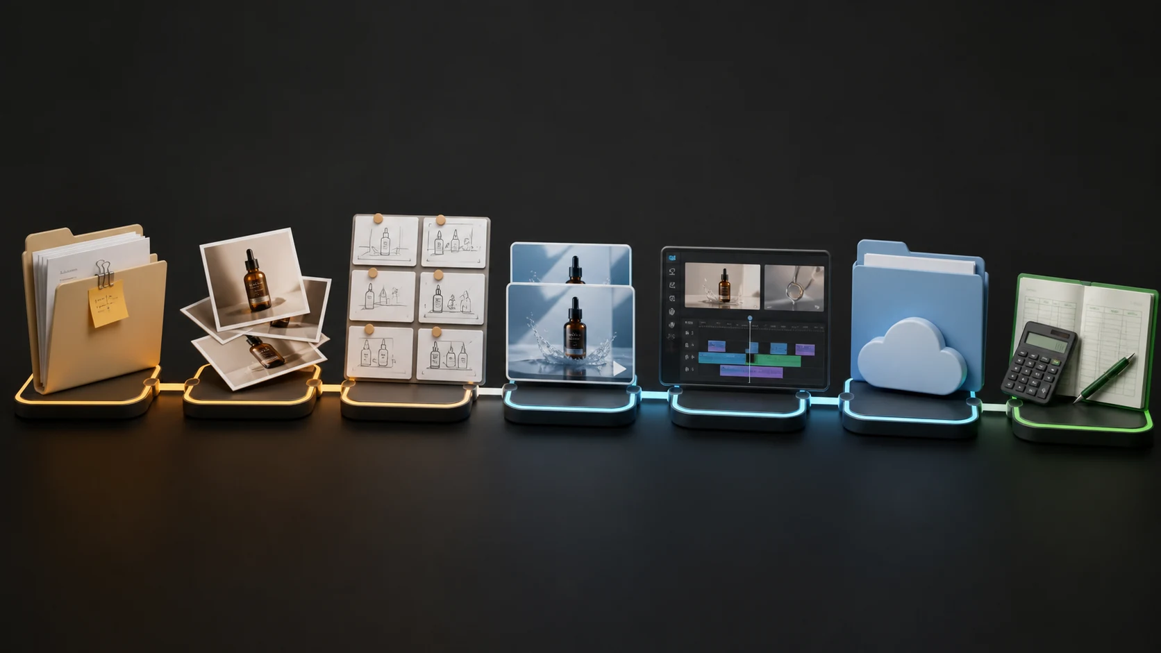 AI video creator workflow from a niche sample to delivery and reporting